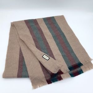 Gucci  Wool Scarf with Gucci Stripe